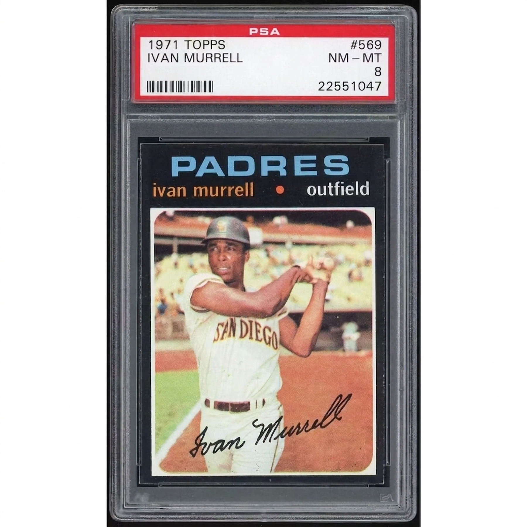 Ivan Murrell 1971 Topps #569 Baseball Card | PSA 8