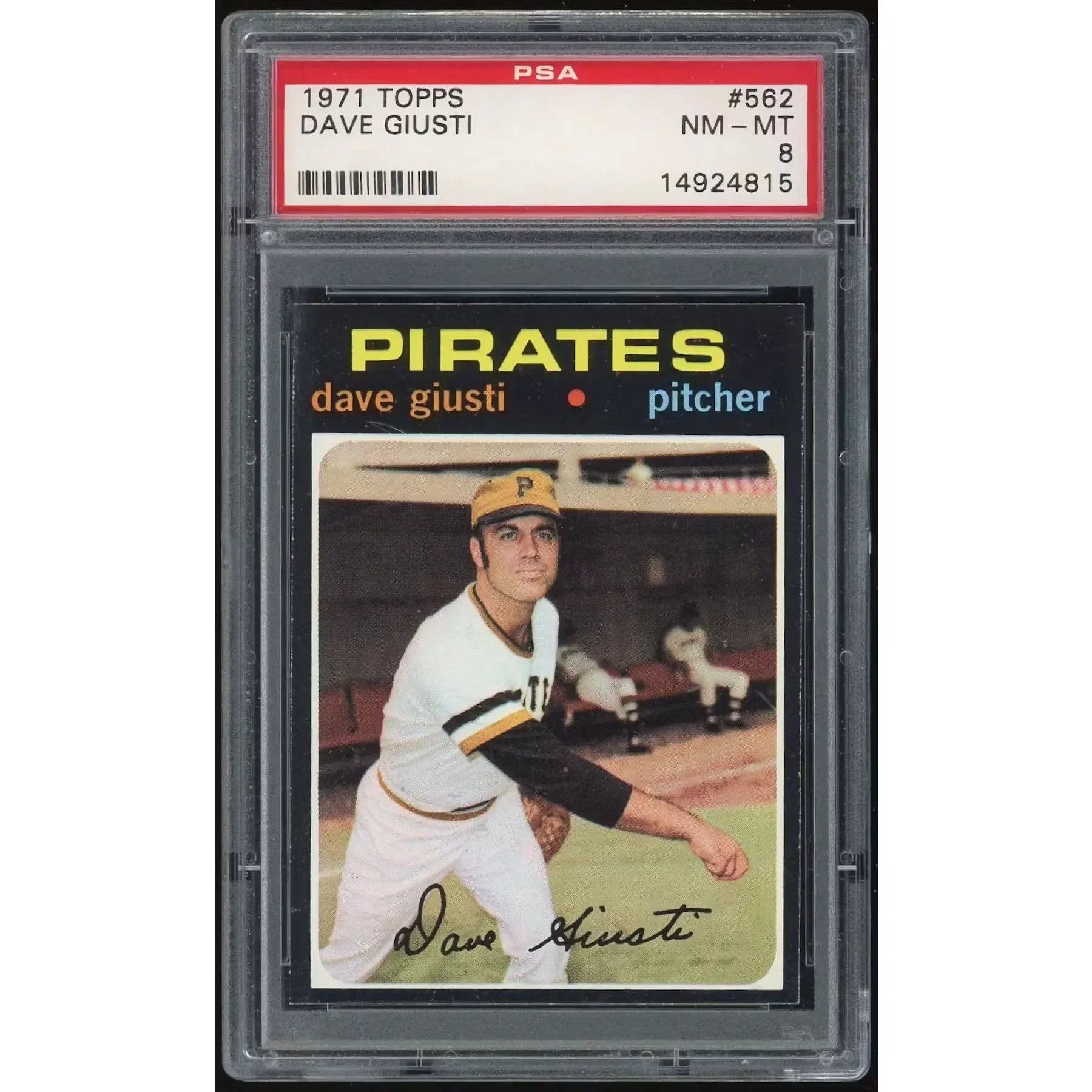 Dave Giusti 1971 Topps #562 Baseball Card | PSA 8