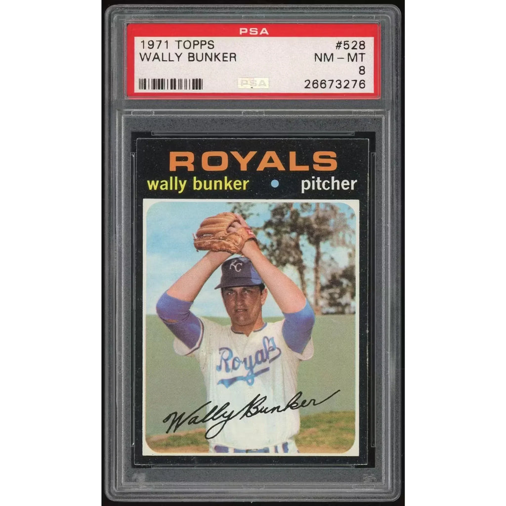 Wally Bunker 1971 Topps Card #528 | PSA 8