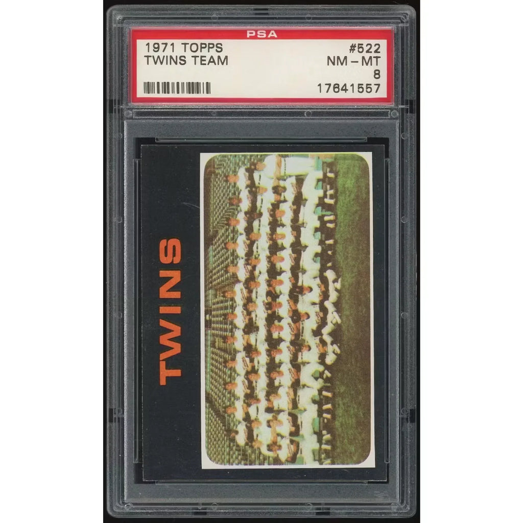 1971 Topps #522 Twins Team Card | PSA 8
