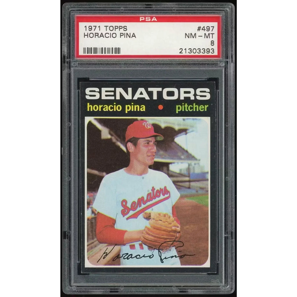 1971 Topps #497 Horacio Pina Rookie Card | PSA 8