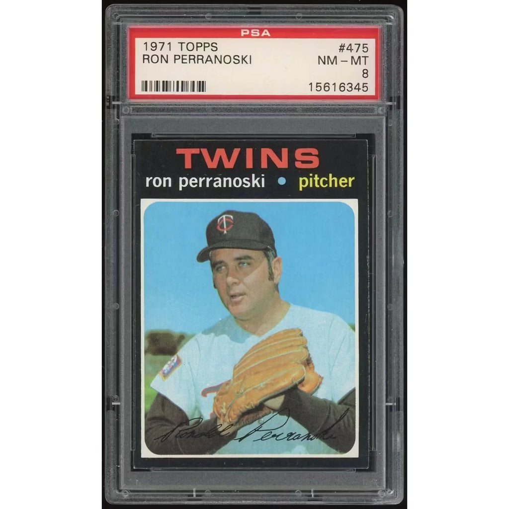 Ron Perranoski 1971 Topps #475 Baseball Card | PSA 8