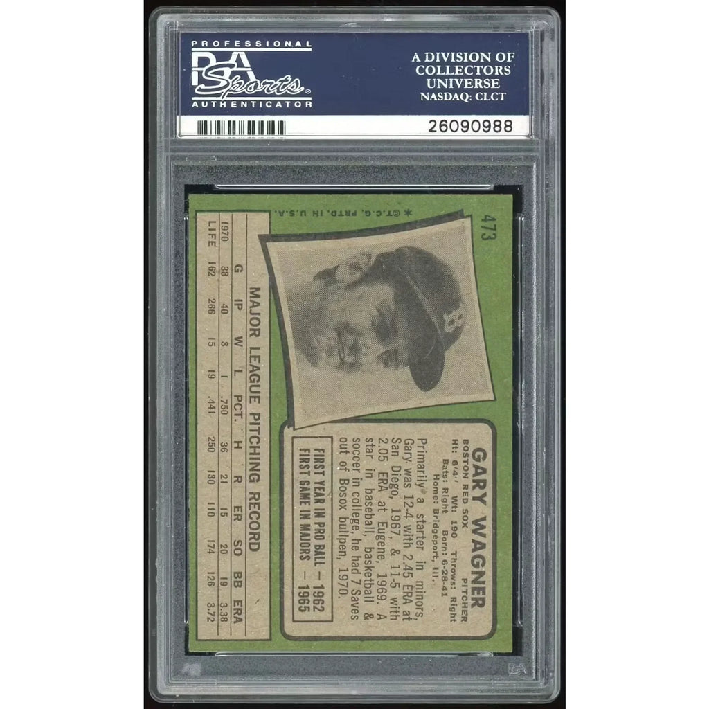 Gary Wagner 1971 Topps #473 Baseball Card | PSA 8