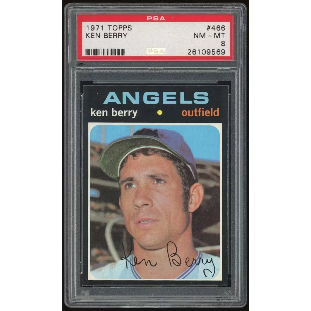 Ken Berry 1971 Topps #466 Baseball Card | PSA 8