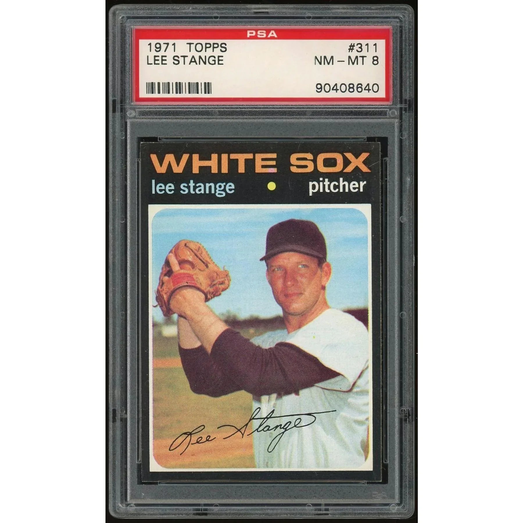 1971 Topps #311 Lee Strange Baseball Card | PSA 8