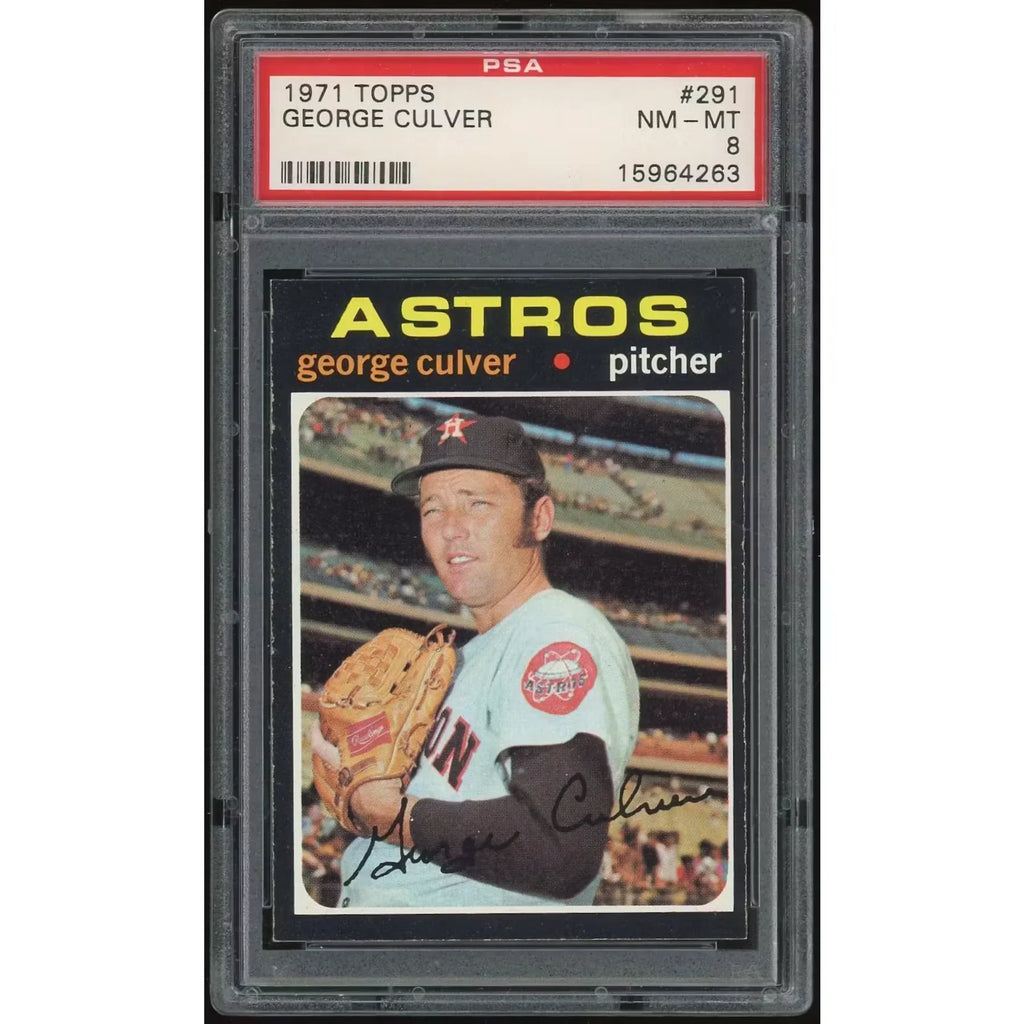 George Culver 1971 Topps #291 Baseball Card | PSA 8