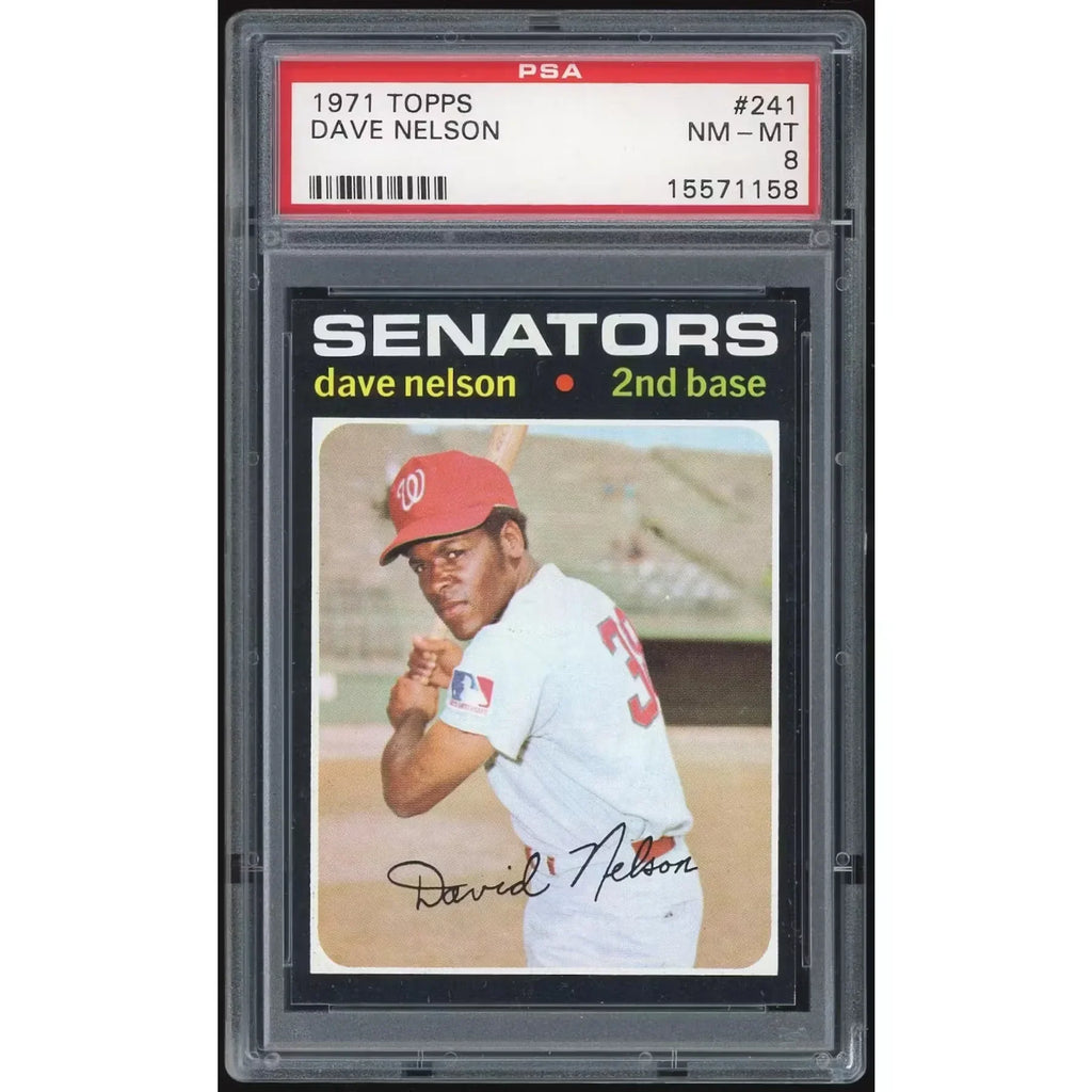 Dave Nelson 1971 Topps #241 Baseball Card | PSA 8
