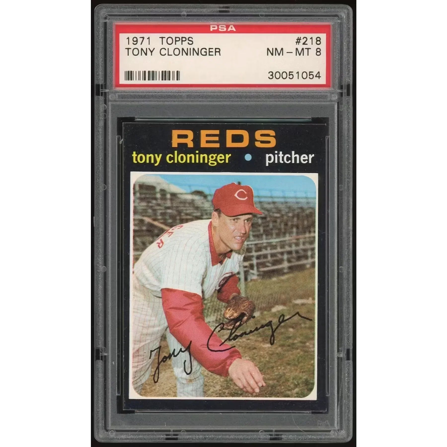 Tony Cloninger 1971 Topps #218 Baseball Card | PSA 8