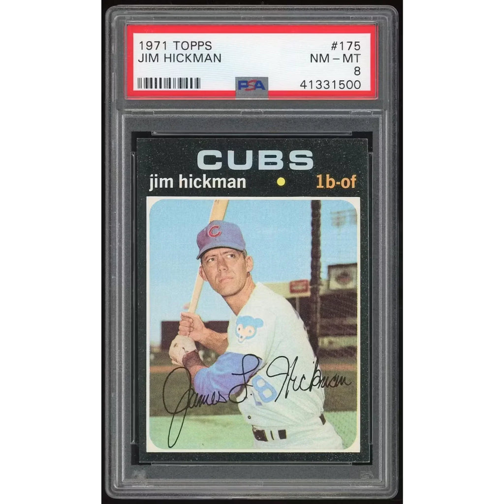 Jim Hickman 1971 Topps #175 Baseball Card | PSA 8
