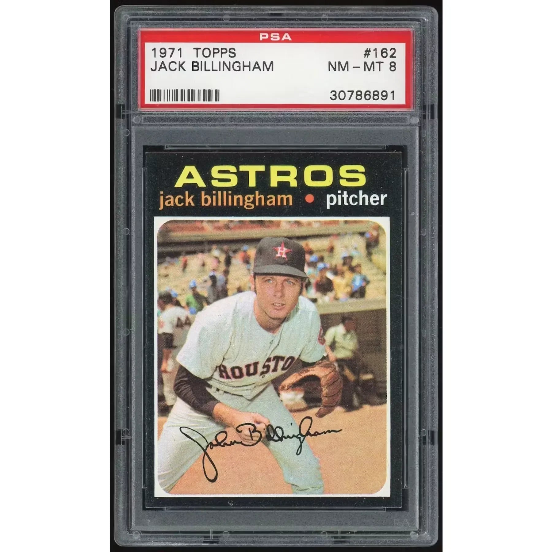Jack Billingham 1971 Topps #162 Baseball Card | PSA 8
