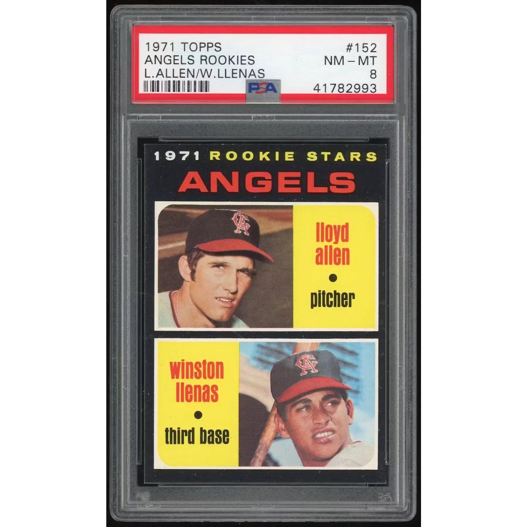 1971 Topps #152 Lloyd Allen/Winston Llenas Rookie Card | PSA 8