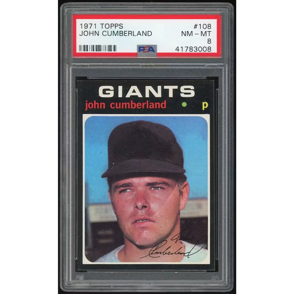 John Cumberland 1971 Topps #108 Baseball Card | PSA 8