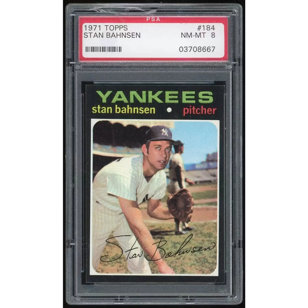 Stan Bahnsen 1971 Topps #184 Baseball Card | PSA 8