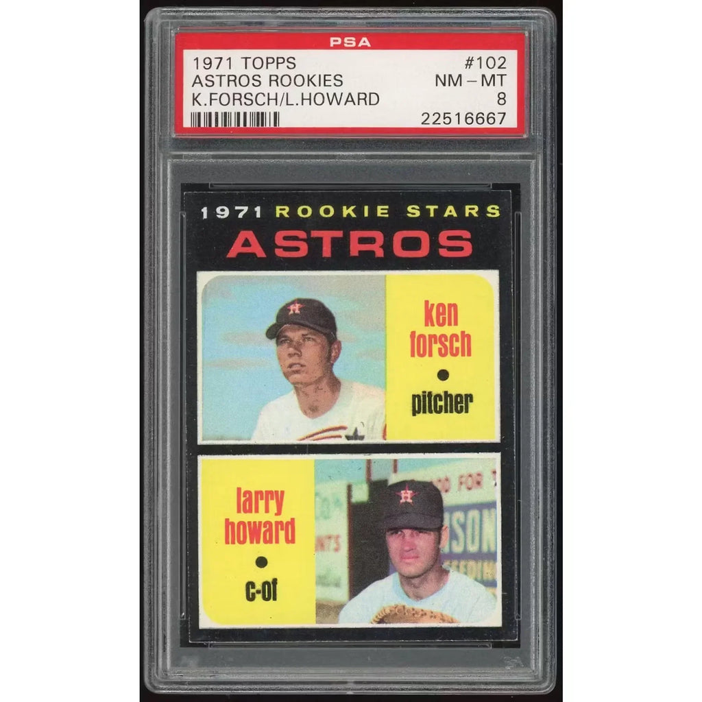 1971 Topps #102 Ken Forsch/Larry Howard Rookie Card | PSA 8
