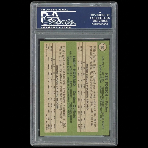 1971 Topps #102 Ken Forsch/Larry Howard Rookie Card | PSA 8