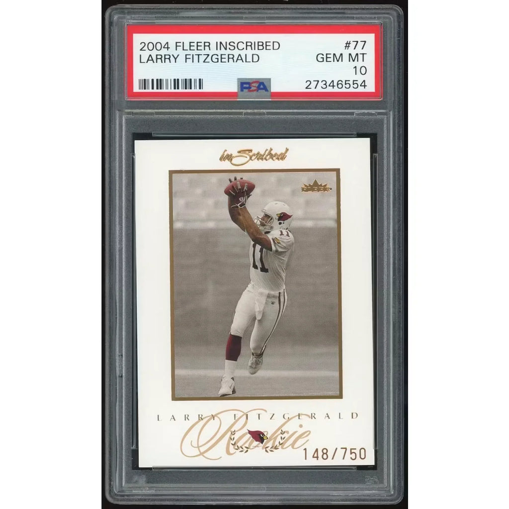 Larry Fitzgerald 2004 Fleer Inscribed Rookie Card #77 | PSA 10