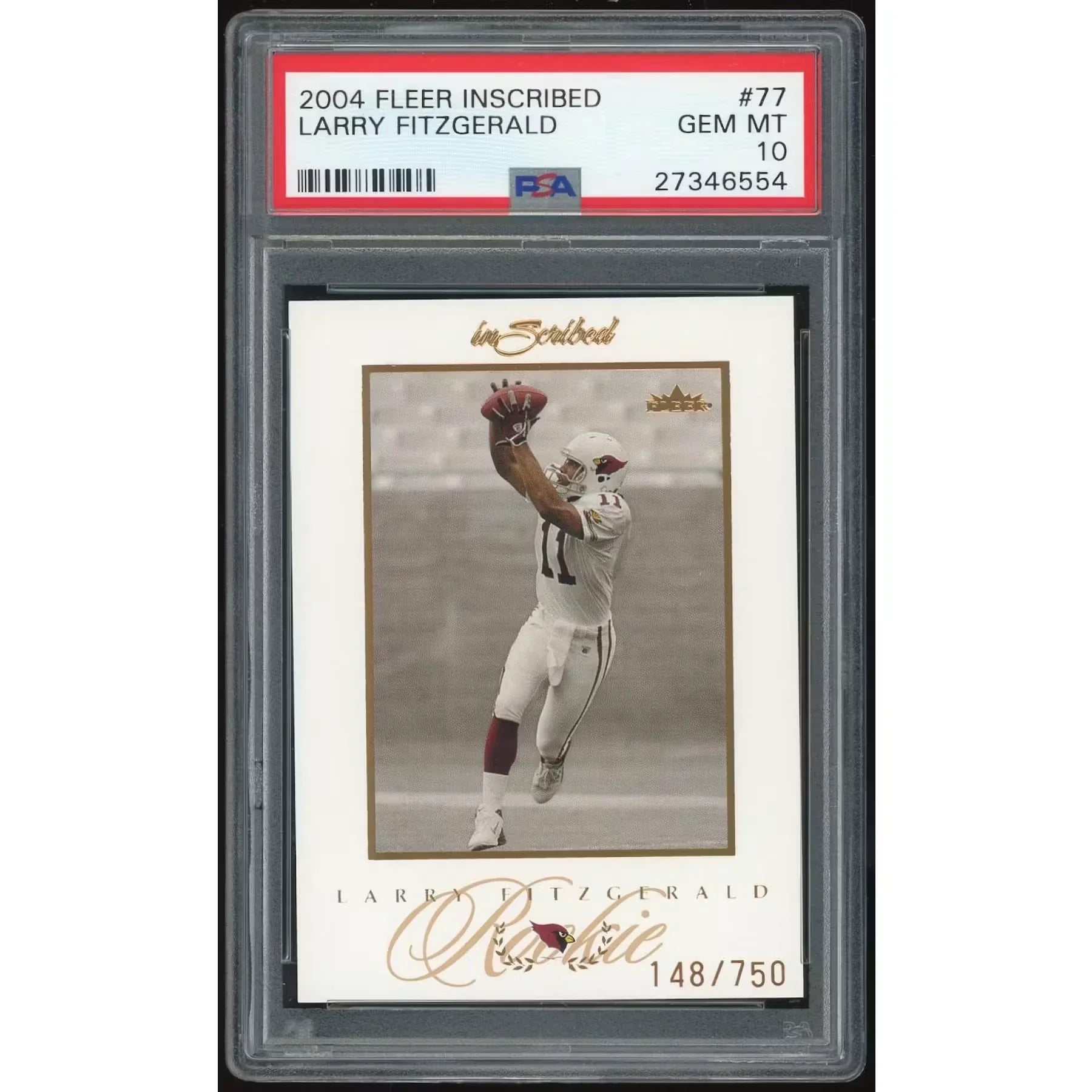 Larry Fitzgerald 2004 Fleer Inscribed Rookie Card #77 | PSA 10