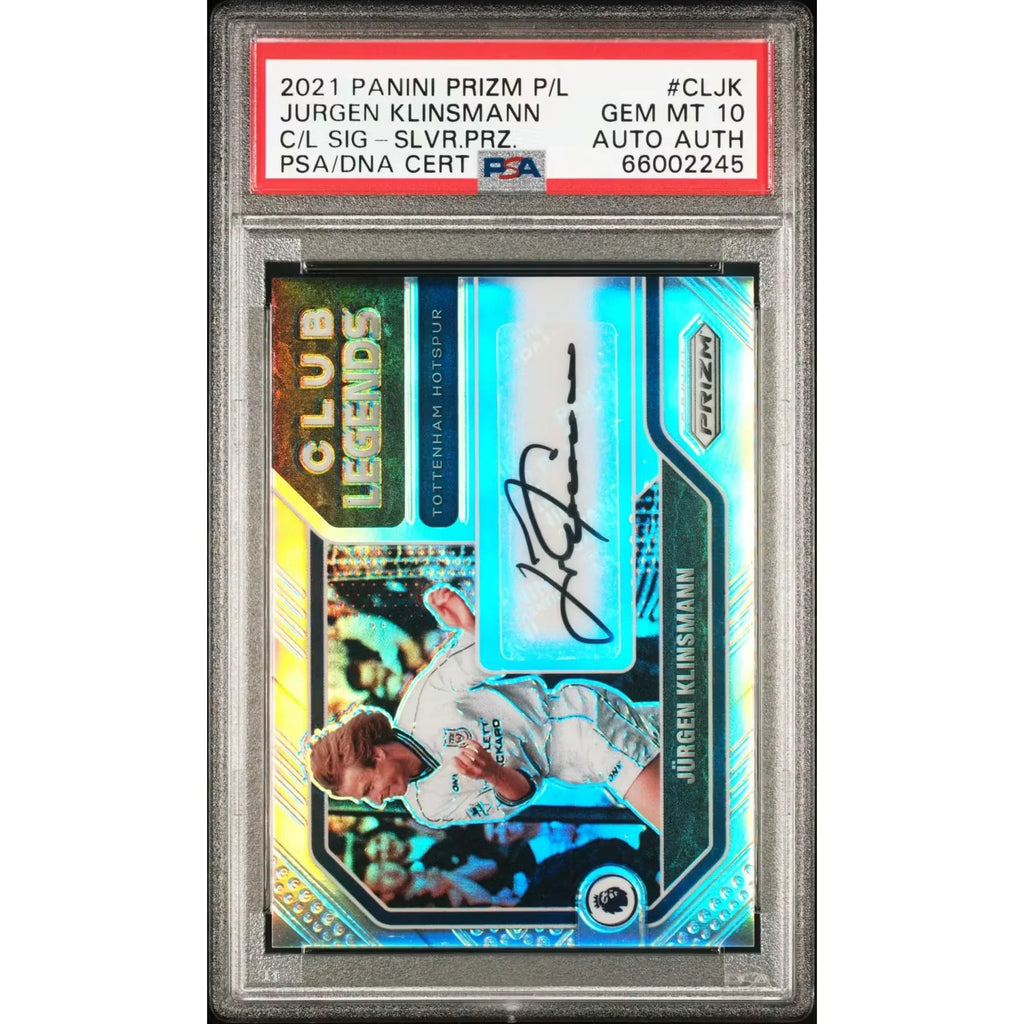 Jurgen Klinsmann Signed 2021 Panini Prizm Card | Silver Prizm PSA 10