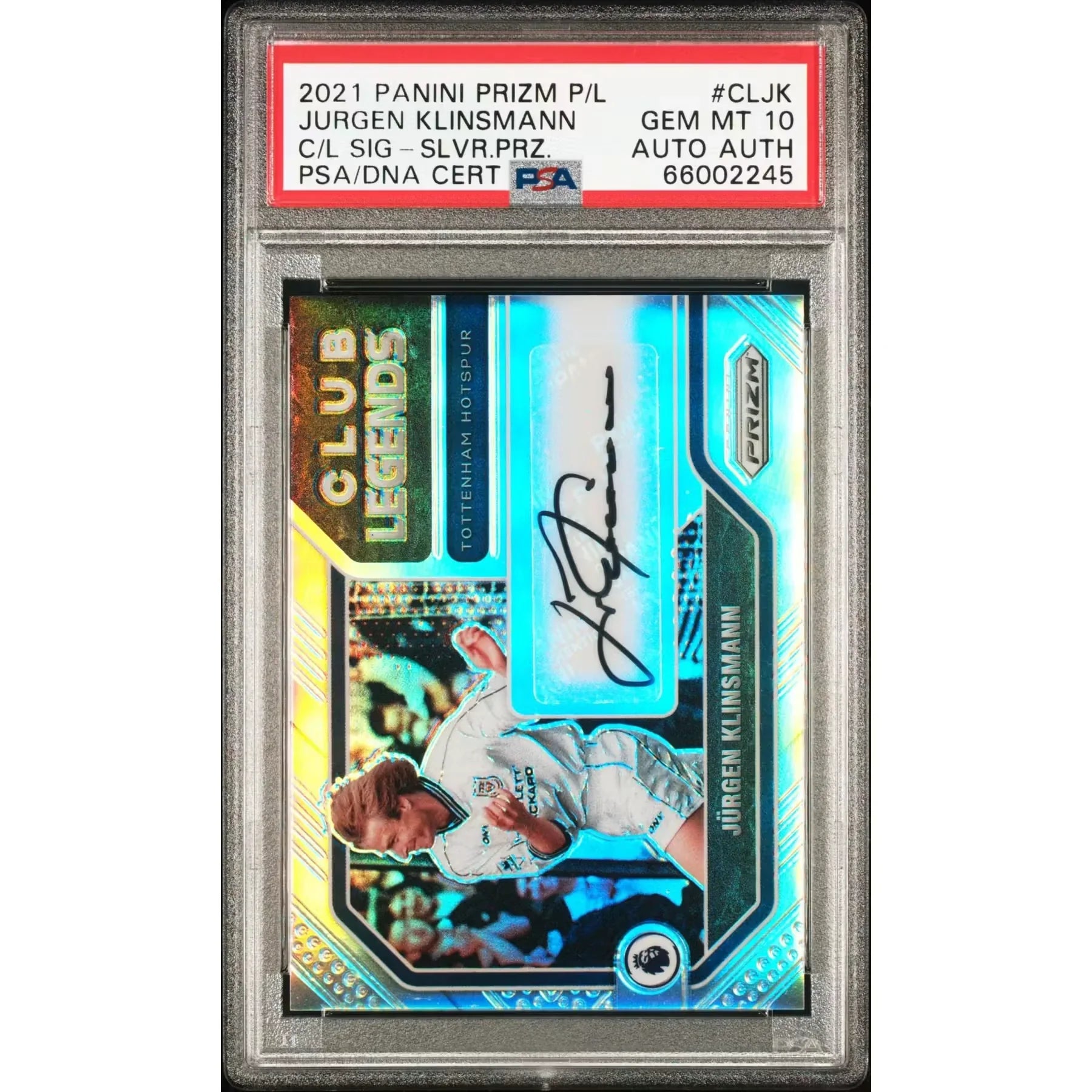 Jurgen Klinsmann Signed 2021 Panini Prizm Card | Silver Prizm PSA 10