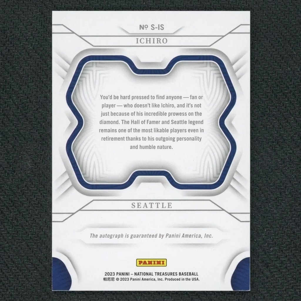 Ichiro Suzuki Signed 2023 National Treasures Card | Platinum 1/1