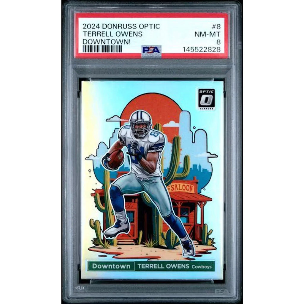 Terrell Owens 2024 Panini Donruss Optic Downtown #8 | PSA 8