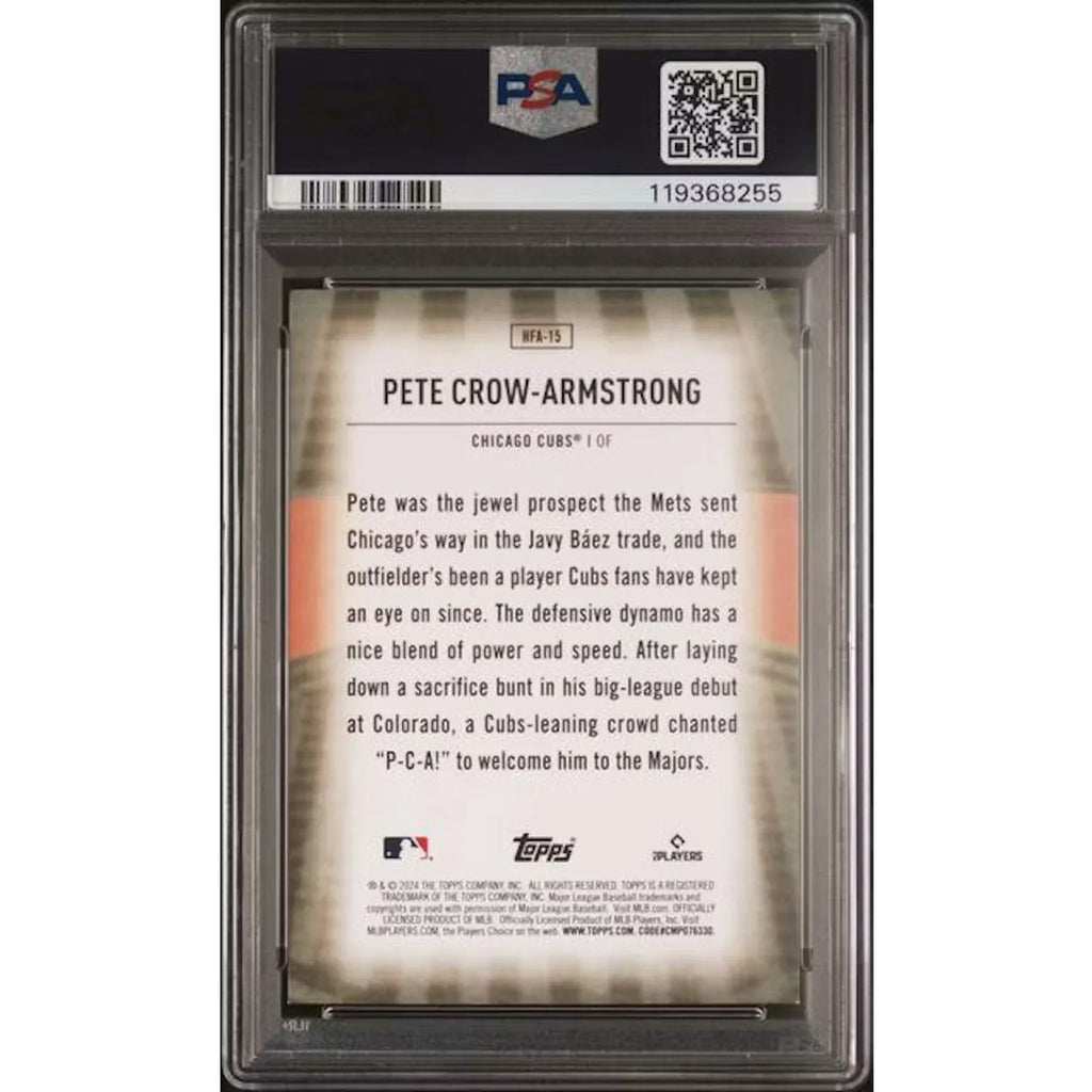 Pete Crow-Armstrong 2024 Topps Home Field Advantage Rookie #HFA-15 | PSA 9