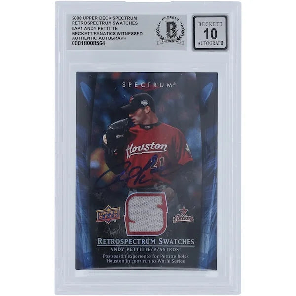 Andy Pettitte Signed 2008 Upper Deck Spectrum Retrospectrum Relic Card | Beckett Authentic