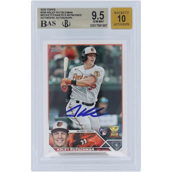 Adley Rutschman Signed 2023 Topps Series One #250 Rookie Card | Graded 9.5