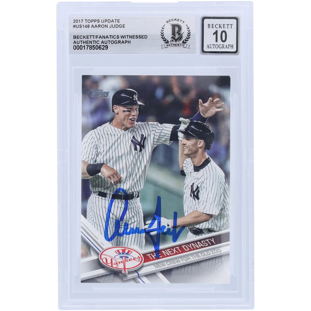 Aaron Judge Signed 2017 Topps Update Series Card #US148 | Graded 10