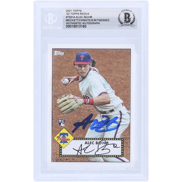 Alec Bohm Signed 2021 Topps '52 Redux Rookie #T52 Card | Beckett Witnessed