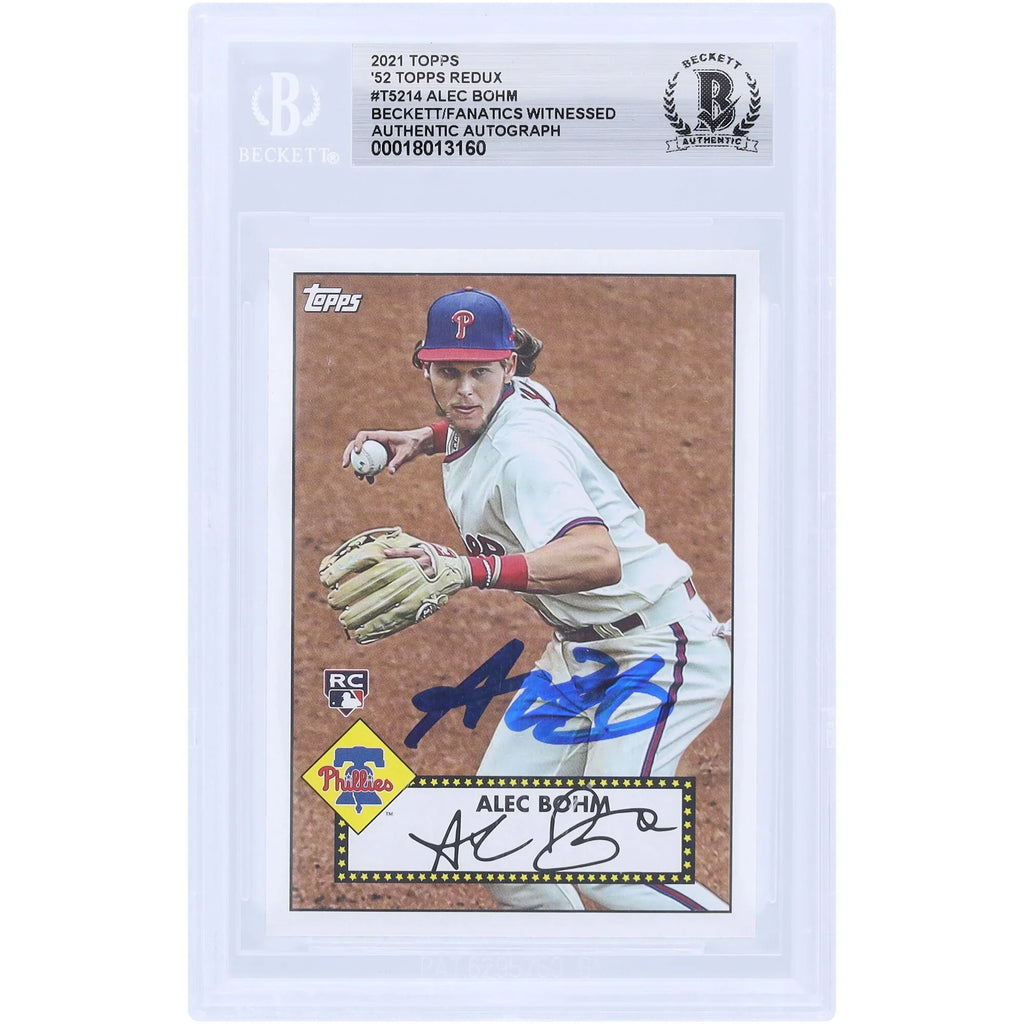 Alec Bohm Signed 2021 Topps '52 Redux Rookie #T52 Card | Beckett Witnessed