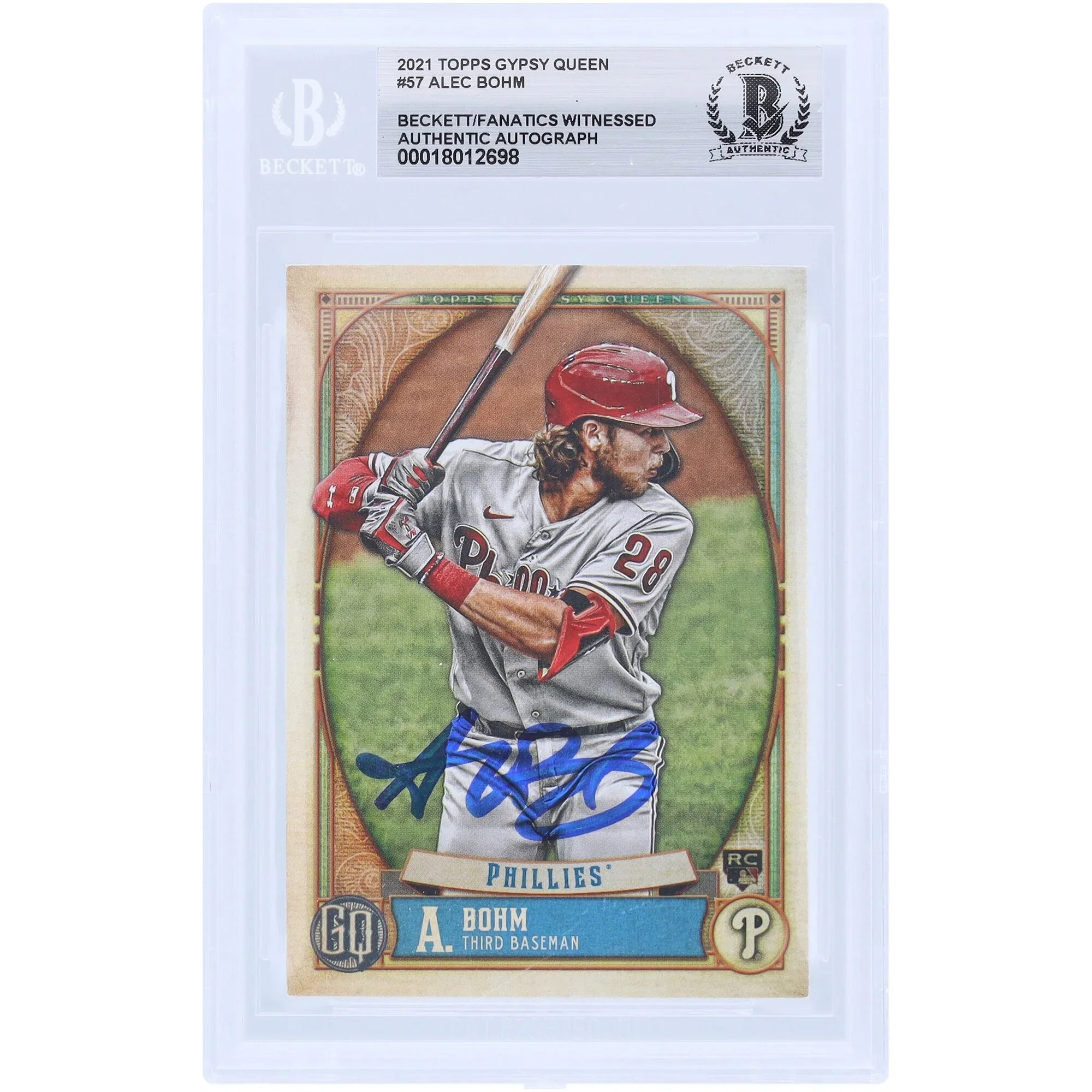 Alec Bohm Signed 2021 Topps GQ #57 Rookie Card | Authenticated