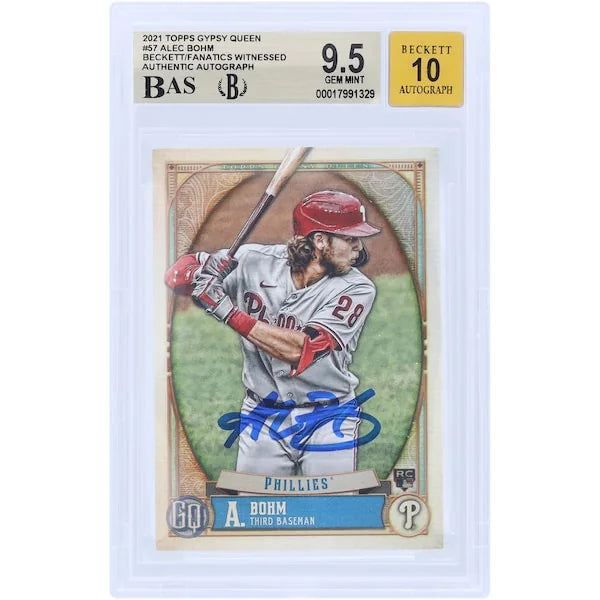 Alec Bohm Signed 2021 Topps GQ #57 Rookie Card | Graded 9.5