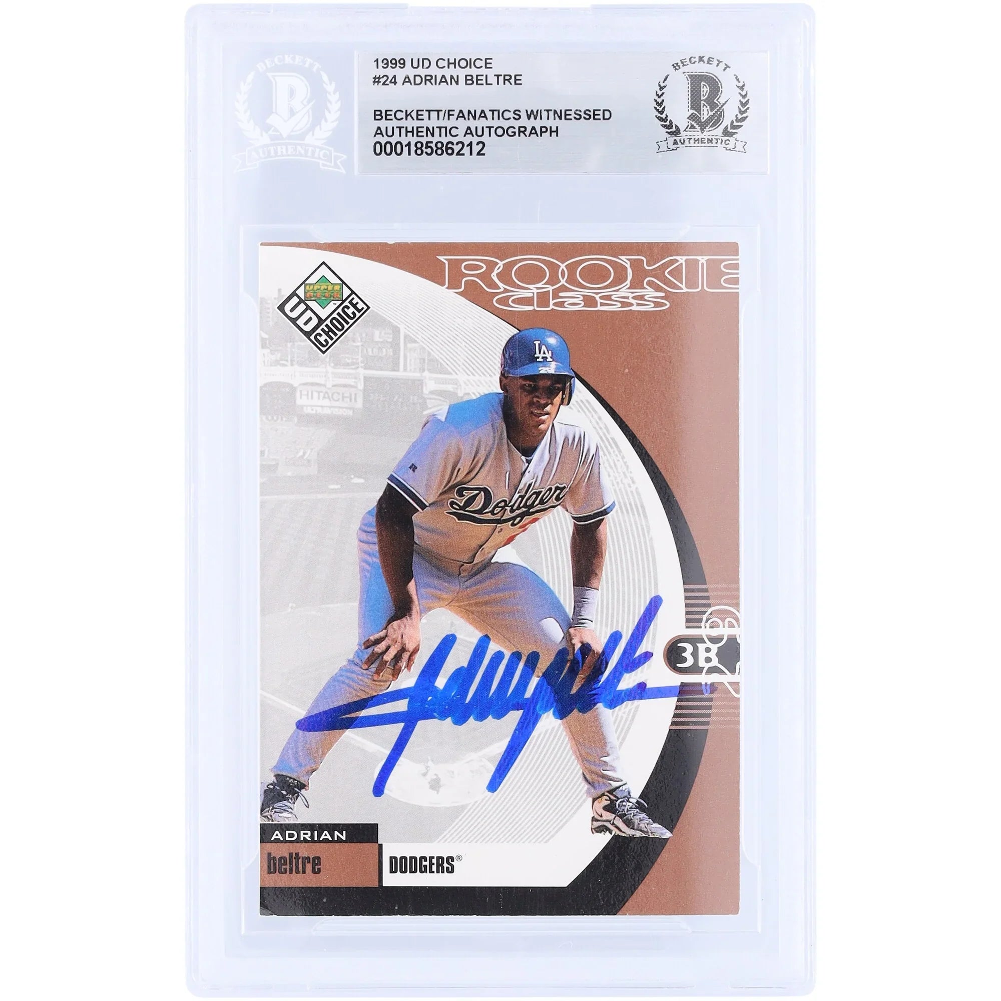 Adrian Beltre Signed 1999 Upper Deck Choice Rookie Card #24 | Beckett Authenticated