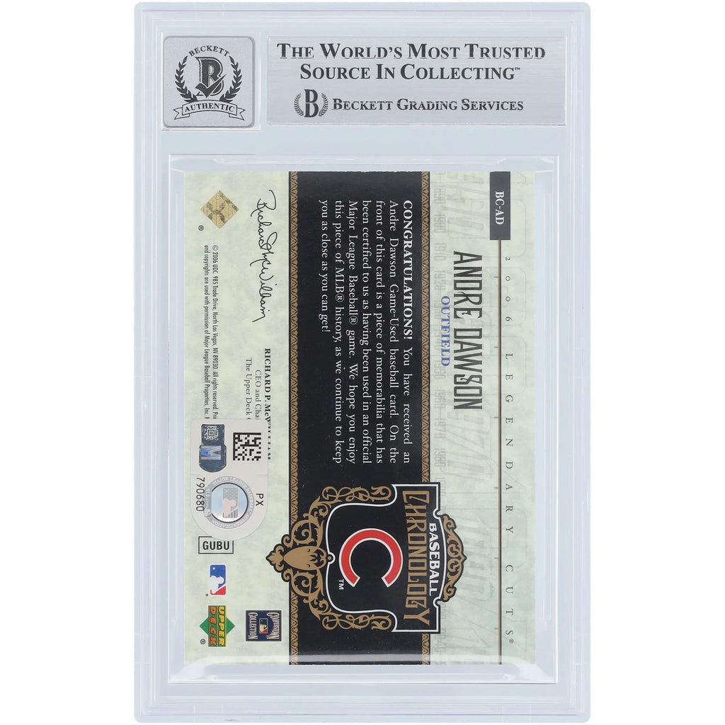 Andre Dawson Signed 2006 Upper Deck SP Legendary Cuts Card | Cubs