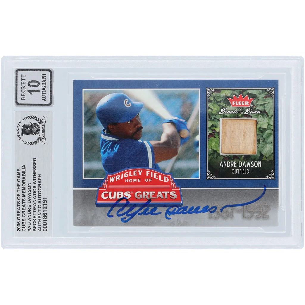 Andre Dawson Signed 2006 Fleer Greats of the Game Card | Graded 10