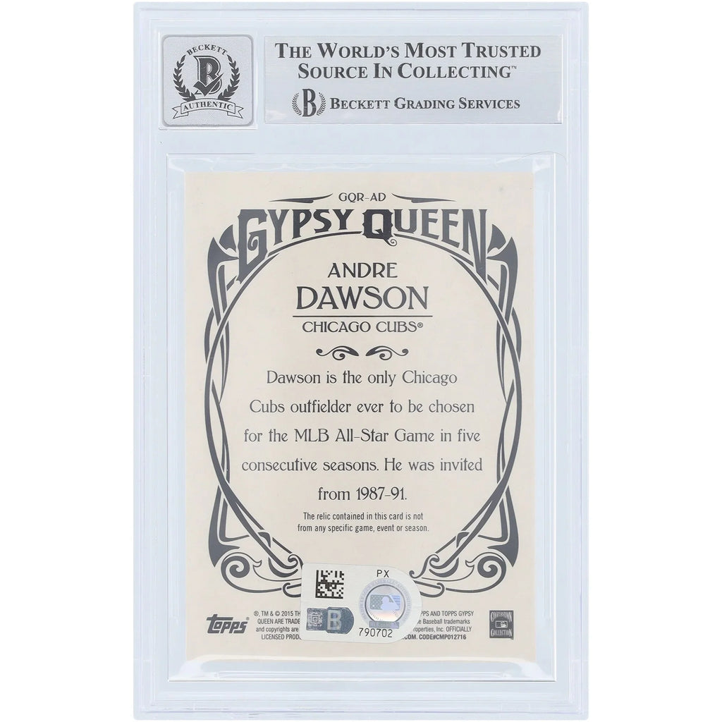 Andre Dawson Signed 2015 Topps GQ Relic Card | Beckett Authenticated