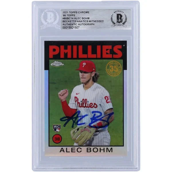 Alec Bohm Signed 2021 Topps Chrome #86BC-14 Rookie Card | Beckett Authenticated