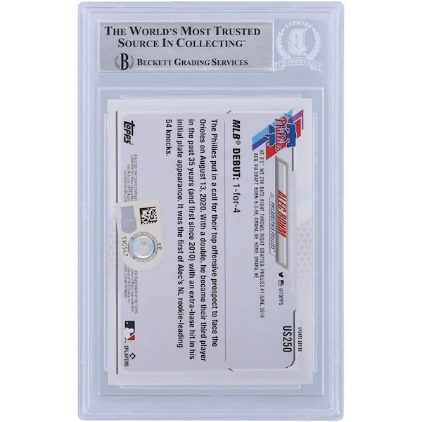Alec Bohm Signed 2021 Topps Update #US250 Rookie Card | Beckett Authenticated