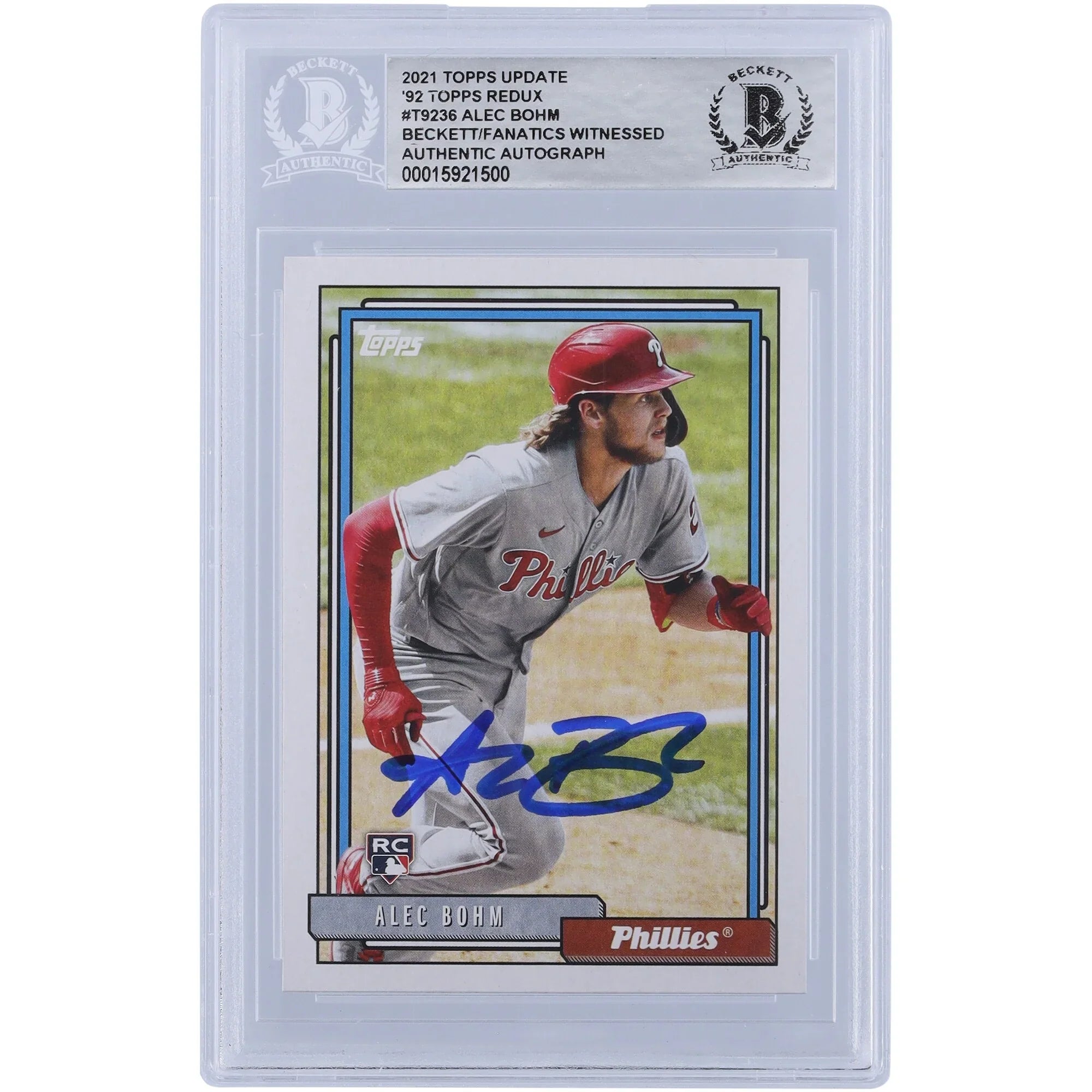 Alec Bohm Signed 2021 Topps Series 1 Rookie #T92 Card | Beckett Authenticated