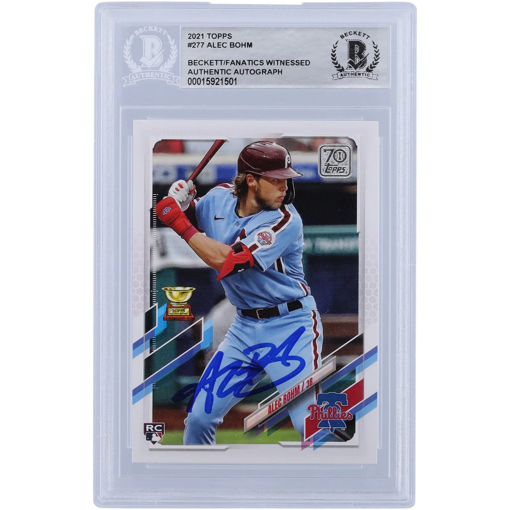 Alec Bohm Signed 2021 Topps Series 1 #277 Rookie Card | Beckett Authenticated