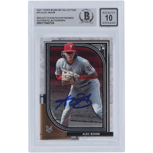 Alec Bohm Signed 2021 Topps Museum Collection #75 Rookie Card | Beckett 10