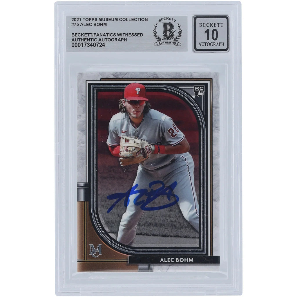 Alec Bohm Signed 2021 Topps Museum Collection #75 Rookie Card | Beckett 10