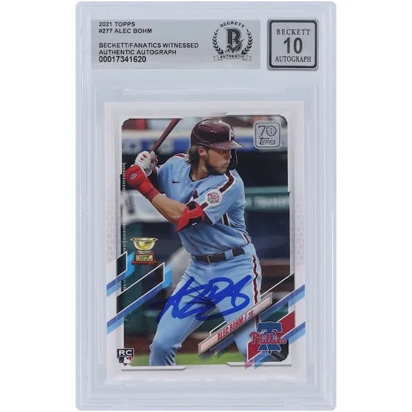 Alec Bohm Signed 2021 Topps #277 Rookie Card | Graded 10
