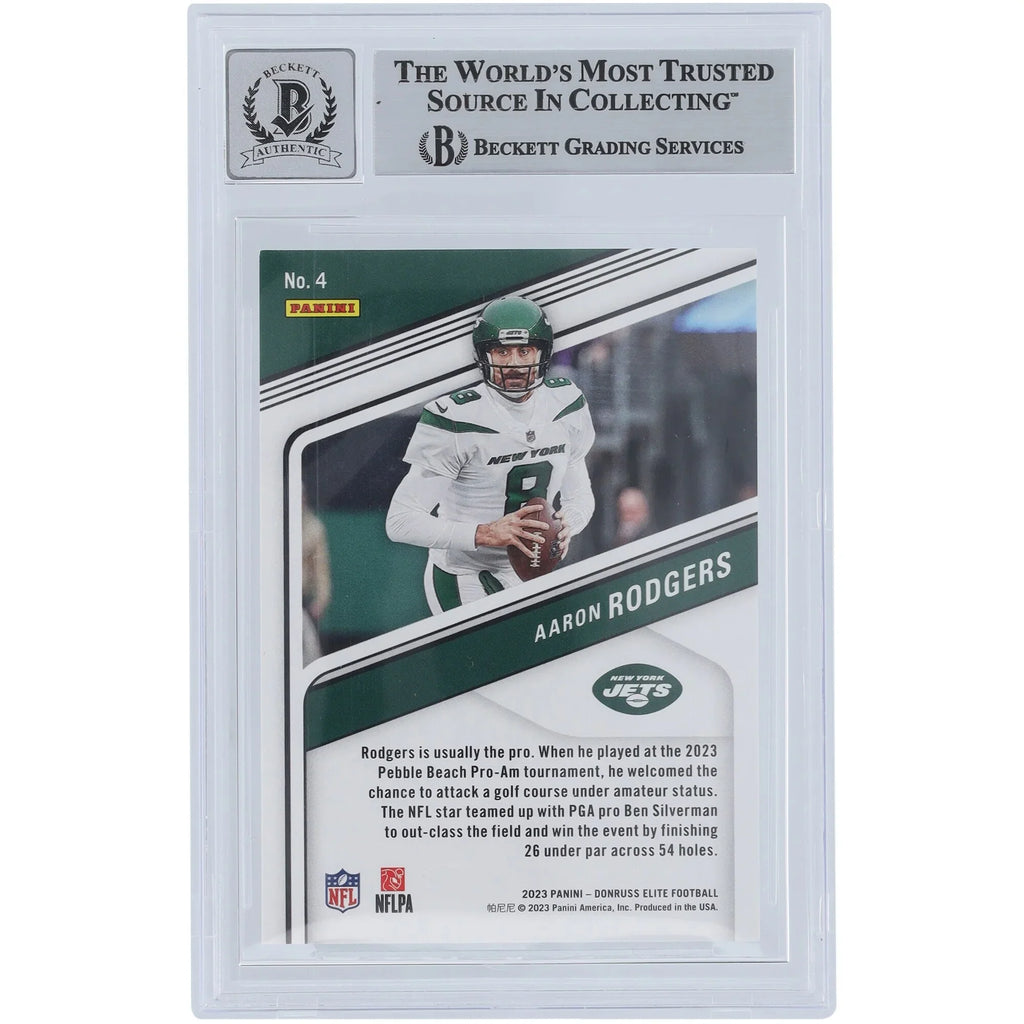 Aaron Rodgers Signed 2023 Panini Donruss Elite Aspirations #4 #/92 | Beckett 9