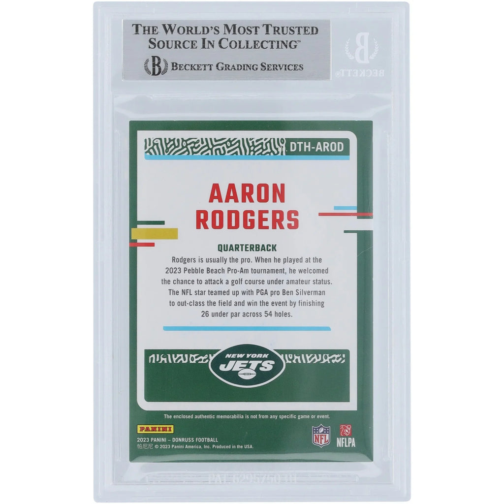 Aaron Rodgers Signed 2023 Panini Donruss Threads Relic Card | Beckett Authenticated