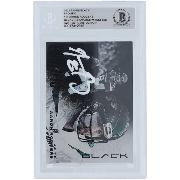 Aaron Rodgers Signed 2023 Panini Black Prolific Card #PC-14 | Beckett Authenticated