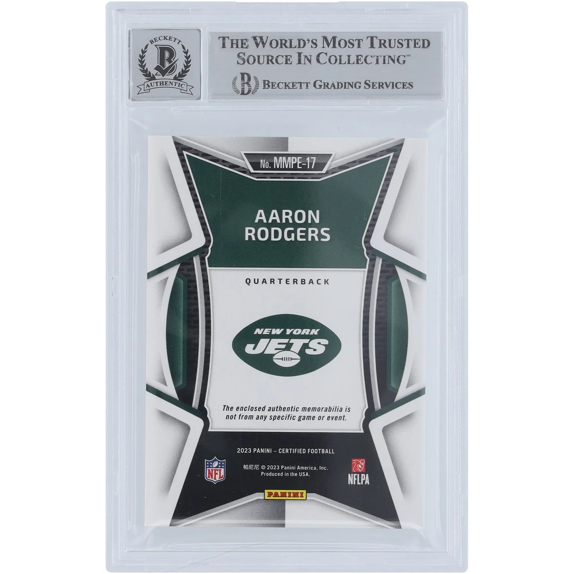 Aaron Rodgers Signed 2023 Panini Certified Materials Mirror Orange Etch Card | Graded 10