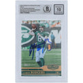 Aaron Rodgers Signed 2023 Panini Plates & Patches Gold #118 #/35 | Beckett 10