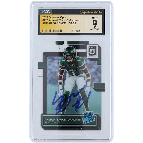 Ahmad Gardner Signed 2022 Panini Donruss Optic #228 Rookie Card | CGC 9